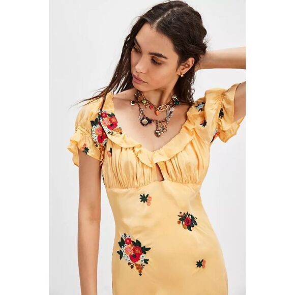 Free People Women's Multicolor Bali Santa Cruz Floral Maxi Dress Small NWOT - Picture 2 of 11